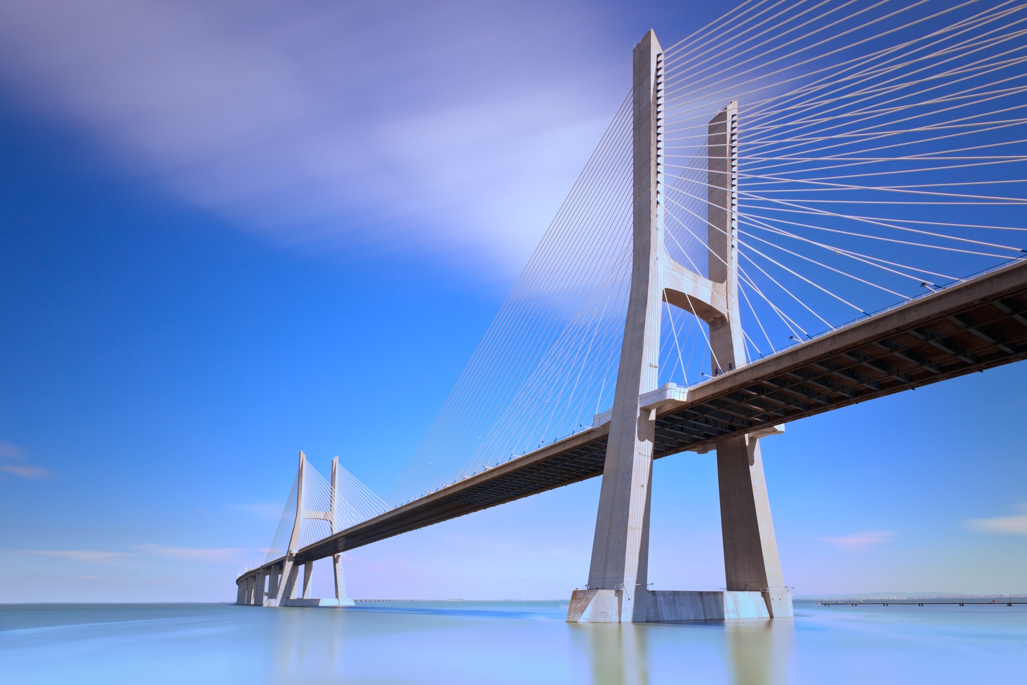 Vasco da Gama bridge, Lisbon, Portugal.